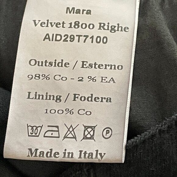 NWT $355 Black SHAFT Velvet Mara Jeans sz 30 / 44 M 10 Made in Italy - Picture 7 of 7